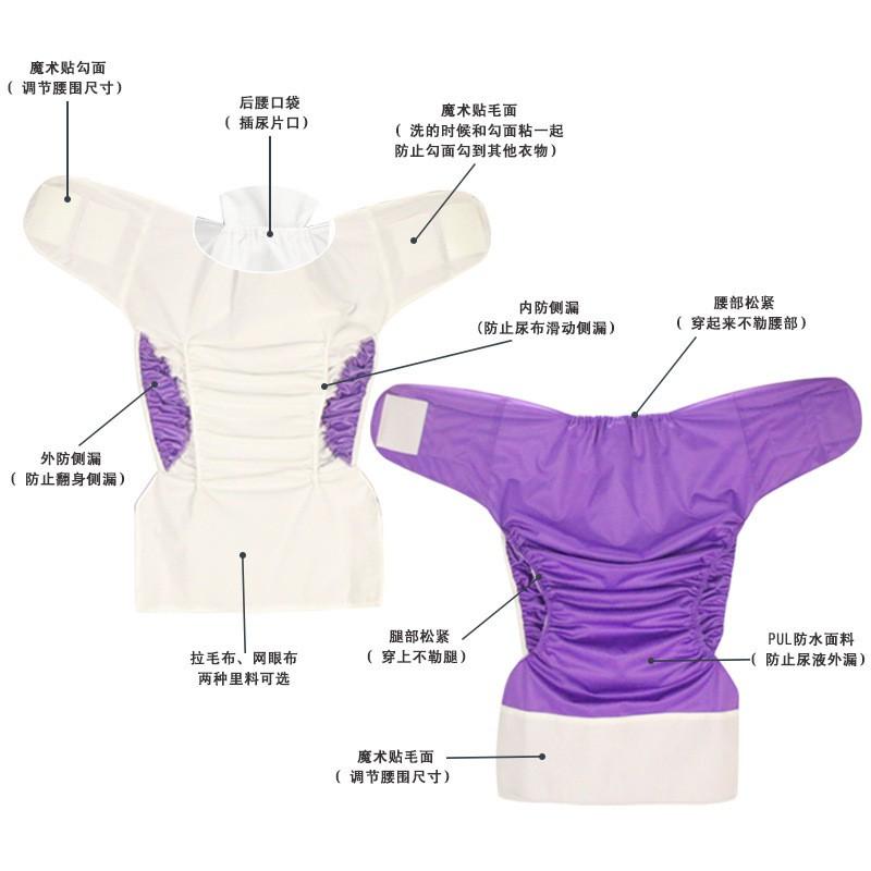 Reusable Adult Incontinence Briefs Washable Absorbent Underwear Elderly Care Leak-Proof XXL Comfort Fit