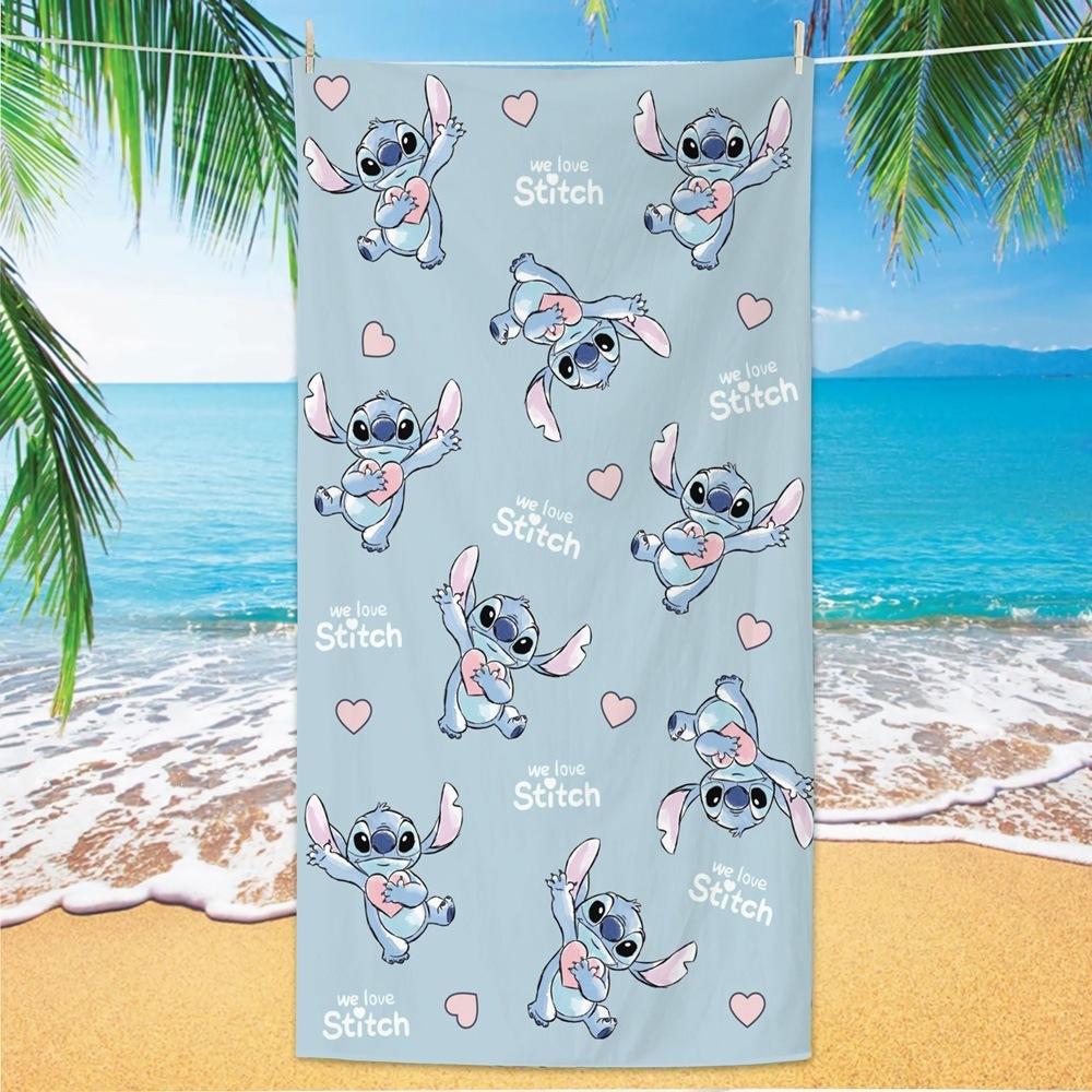 Western Anime Pattern Soft Thick Microfiber Large Towel For Children Beach Swimming