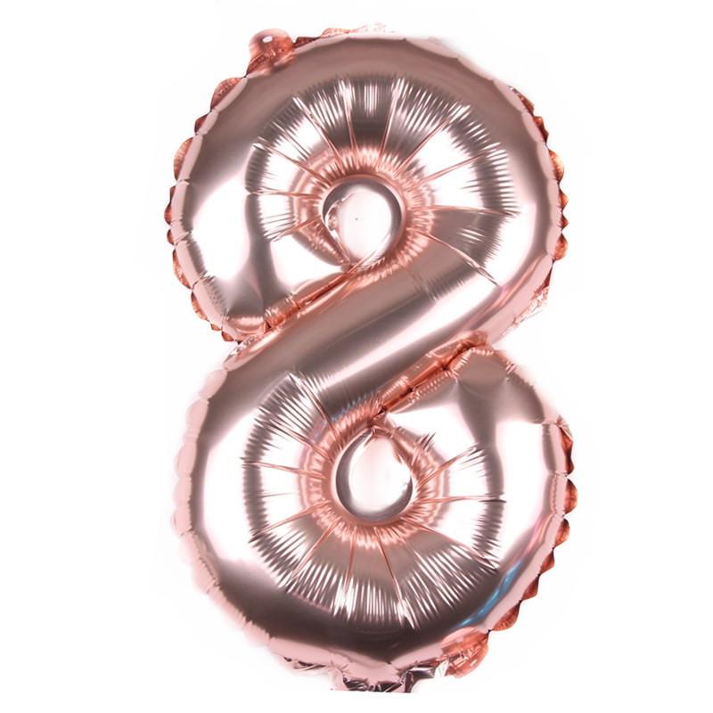 16-Inch Us Version Of Thin Body Digital Birthday Party Decoration Props Decoration Aluminum Film Balloon Digital