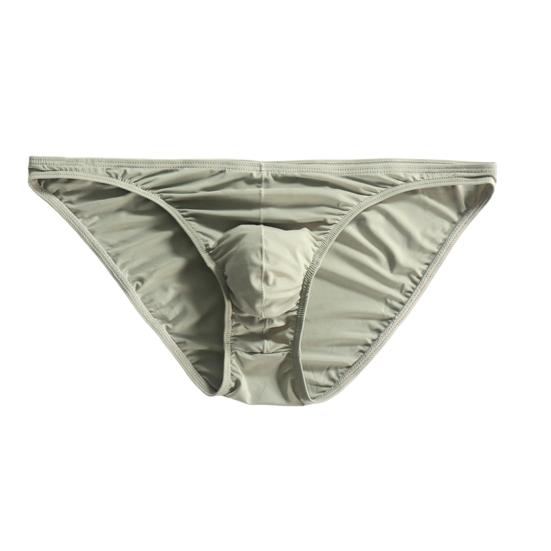 Мужские трусы-слипы с низкой посадкой, U-образной выпуклостью, плотного кроя, с высокой эластичностью, однотонные, дышащее и удобное нижнее белье