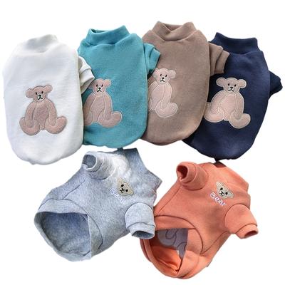 Вязаный свитер для собак с медведем, одежда для маленьких собак, кошек, собак, куртка, модная одежда для шнауцера, Тедди, товары для домашних животных