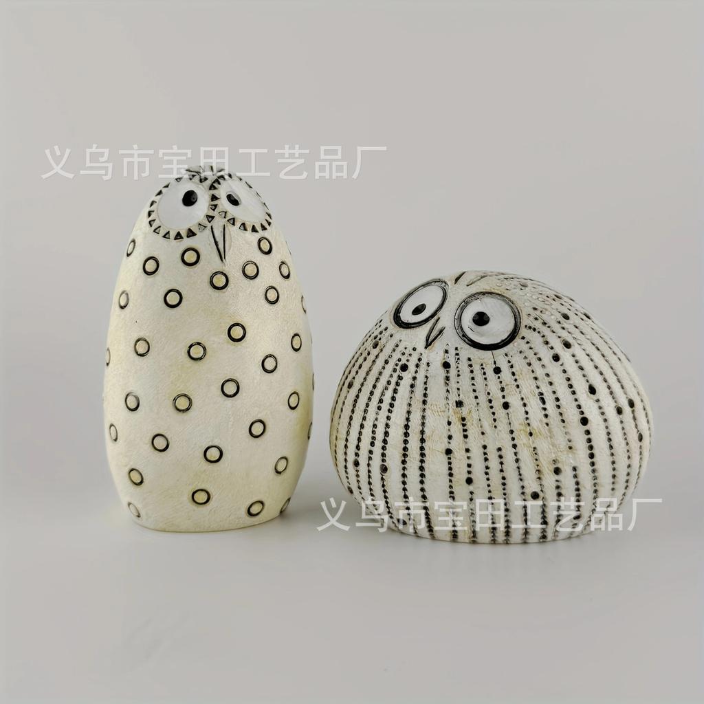 Набор сов, Статуэтка Смешная сова Декоративная птица Арт Смола Статуэтка Орнамент