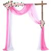 1pc/2pcs 70*550cm Elastic Chiffon Arch  Drapery For Wedding Decoration Stage Background Cloth Gauze