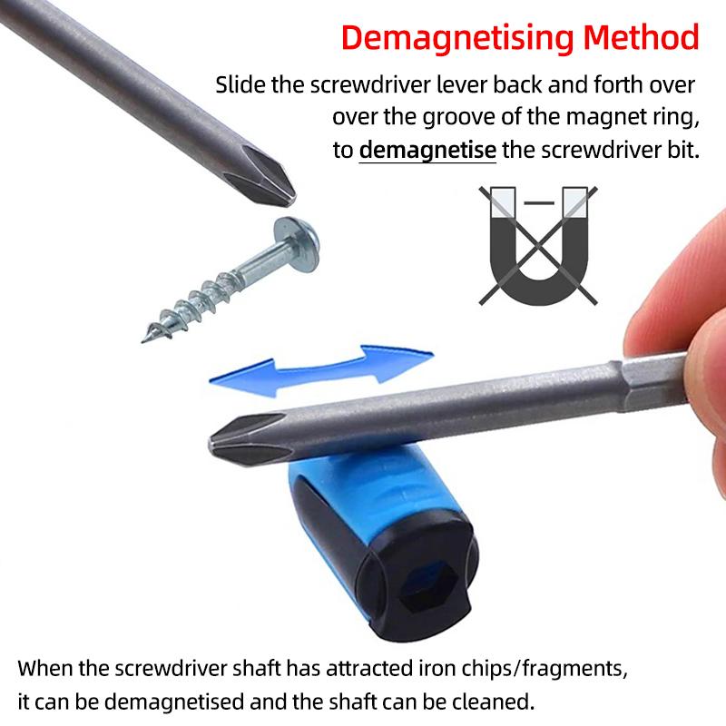Магнитный держатель бит Магнитное кольцо Сильный намагничиватель Демагнетизатор 6,35 мм Держатель бит для крестовой отвертки Phillips Ручные инструменты