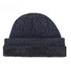 New Unisex Two-Tone Winter Hats Add Fur Lined Men And Women Fashion Warm Beanie Cap Casual Winter Knitted Hats