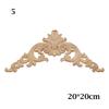 Furniture Parts Corner Appliques Frame Woodcarving Decorative Wooden Figurines Crafts Wood Carved