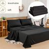 4pcs Bed Sheet Set Dust Proof Bedsheet Skin-friendly Soft Breathable Flat Sheets Anti Slip Fitted Sheets Mattres Protector Set Bedding Sets