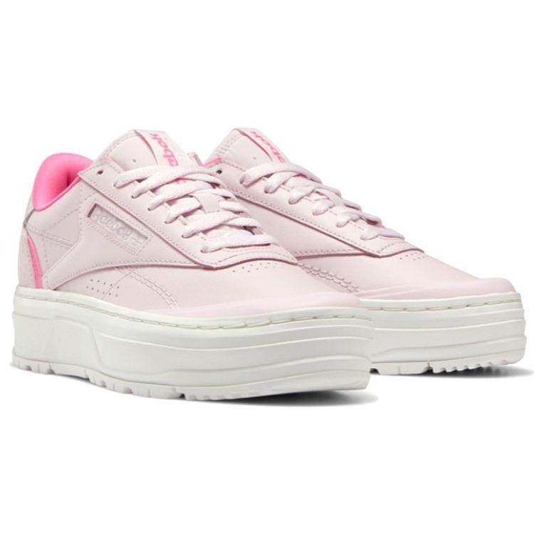 Reebok Женские кроссовки Club C Double Geo Frost Berry Розовый мел Atomic-Pink H67829