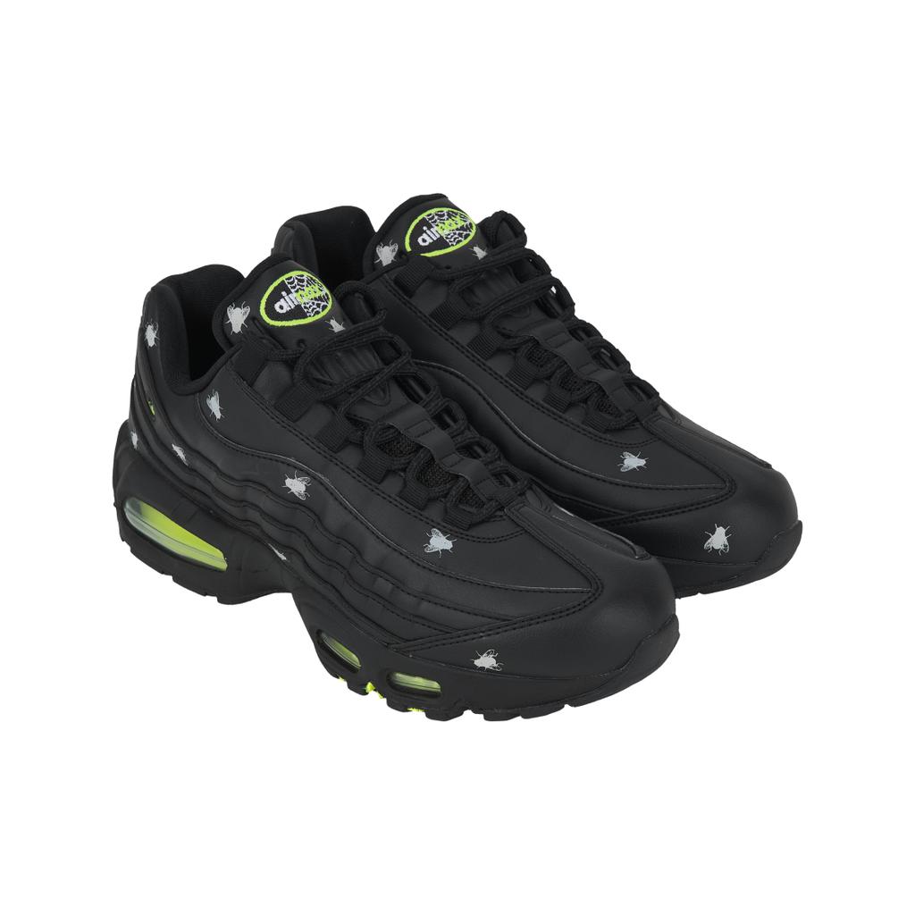 Nike Air Max 95 Premium Мухи Мужские Кроссовки Черный Неоново-Желтый Металлический Темно-Серый IM3082-001
