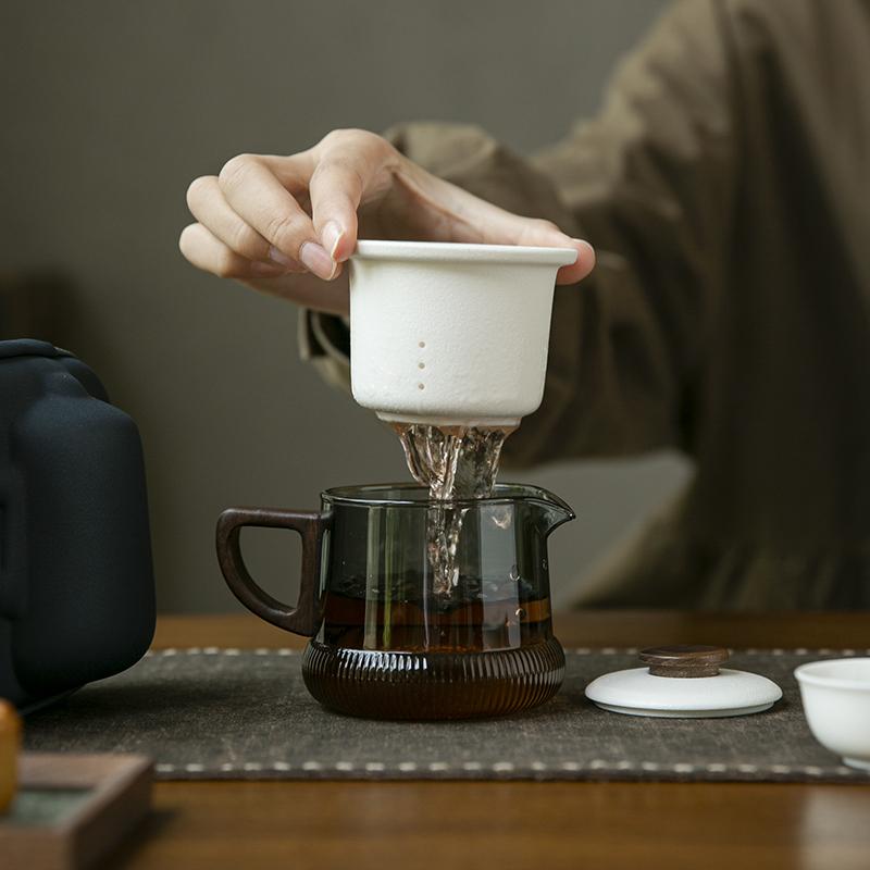 Ortable 1 Чаша 3 Чашки фарфоровый Китайский Кунг-Фу Дорожный Чайный Сервиз Чайная Утварь Чайник Для Чая Чайник Чайник Чашки Набор Чайник