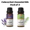 Ananta Calm & Hair Essential Oil Pack of 2 – Lavender & Rosemary Aroma Oils (10 Ml × 2)