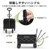 Raynesys Carry Small Capacity Load Capacity Supports Long Can Be Deployed At the Outdoor Foldable Camping Cart with Rear Independent Quiet Out Black