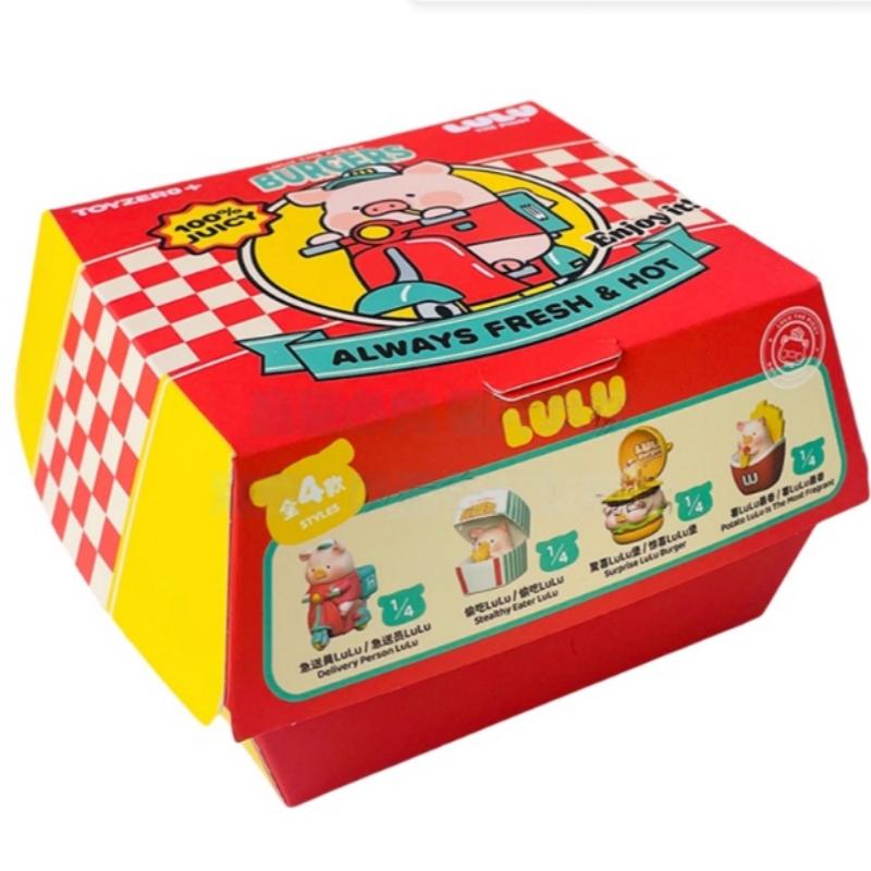 Original Lulu The Piggy Burgers Series Blind Box Surprise Bag Collect Kawaii Doll Desktop Decoration Ornament Trend Toy Gift