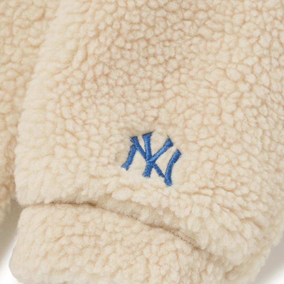 Новое пальто MLB с бархатистой текстурой, светло-бежевое, детское 7AFDL0126-50BGL