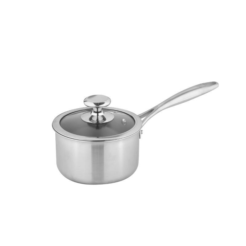 Lennon Silver New Pure Titanium Uncoated Small Milk Pot Baby Food Supplement Soup Pot Frying Pan Snow Pan Camping Cookware