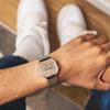 Женские цифровые кварцевые часы Casio со стальным ремешком A168WEHA-9AEF, Серебристые, 38,6 мм