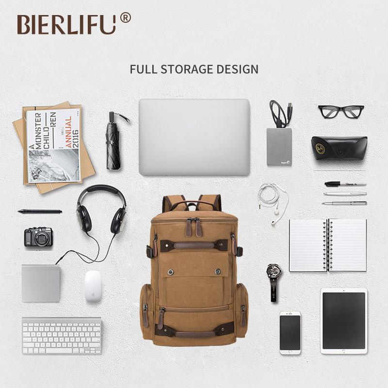 Винтажные износостойкие 16 A промытые холщовые мужские рюкзаки для скалолазания, походов, путешествий, портативные многофункциональные многослойные мужские сумки