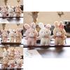 Cute Bear And Rabbit Plush Keychain Soft And Cozy Backpack Ornament