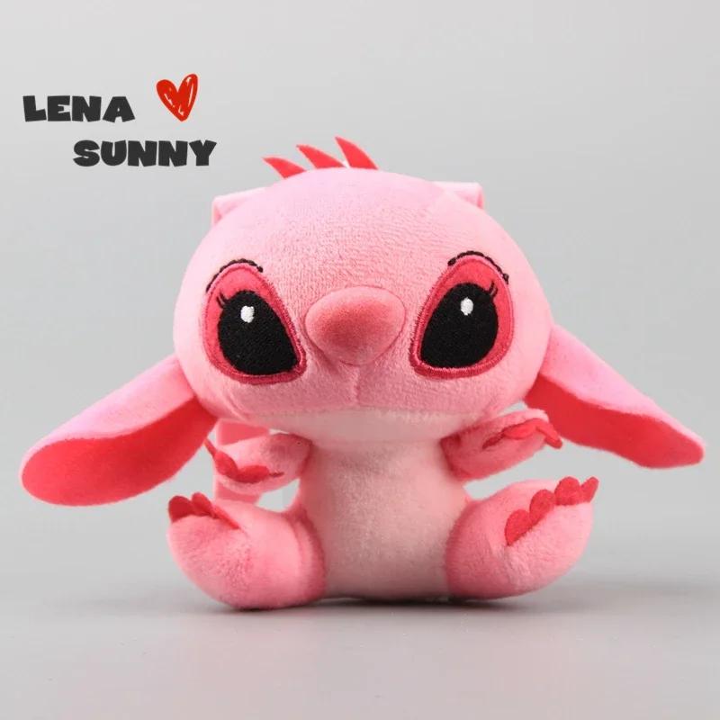 10Pcs/Lot Adorable Cartoon Lilo plus Stitches Tiny Pendant Plush Toy4 10CM Cute And Charming Plush Keychain Children Best Chirstmas Present Playthings