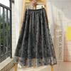 Gypsy Sequined Skirt 2025 Autumn and Winter New Embroidered Pendulum A-shaped Umbrella Skirt Medium and Long Skirt Women