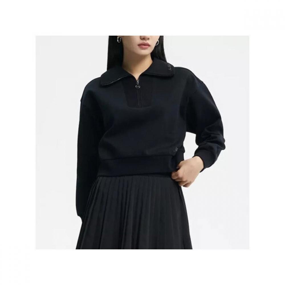 New Balance Женская фирменная полукроп-толстовка с застежкой-молнией на половину длины Nbncd3w812 19