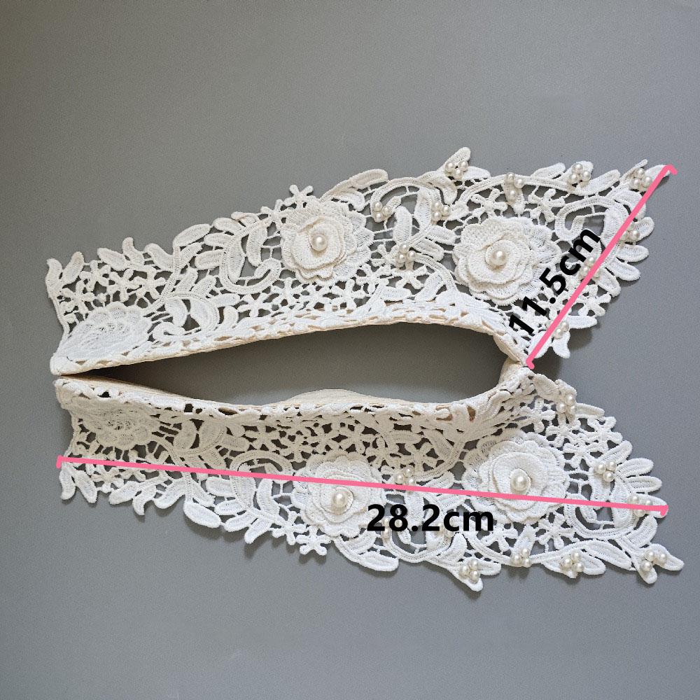 1 шт. Съемные блузки рубашки Кукольный воротник накладные воротники швейные ткани швейные принадлежности 3D товары вышитые аппликации жемчуг