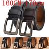 100-170cm Real Cow Genuine Leather Belts for Man High Quality Plus Long Size Male Pin Buckle Waist Belt Strap