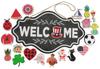 Welcome Sign Front Door Decorations Hanging Rustic Wood Seasonal Holiday Ornaments Housewarming GiftWall Hanging 17" Inches