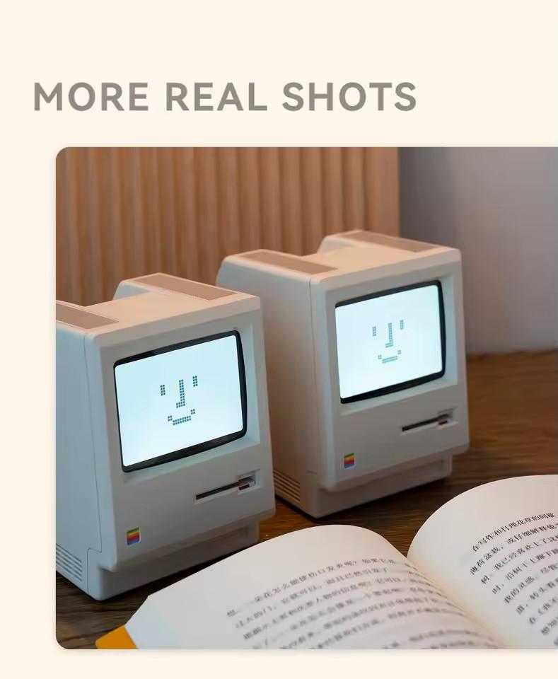 Ретро Maclock Macintosh Будильник Классическое Настольное Украшение с Дизайном Цифровых Часов