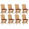 Day and Night - Day and Night Garden Chairs 8 Units Solid Teak with Red Cushions