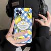 Простой Чехол в Стиле Свежего Лимона Для IPhone 17 16 15 14 11 12 13 Pro Max Plus Mini Мягкая Задняя Крышка