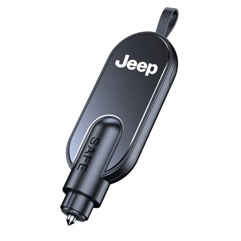 Car Window Breaker Emergency Hammer Seatbelt Cutter Escape Tools For Jeep Grand Cherokee Wrangler JK Gladiator Compass Renegade AJW1