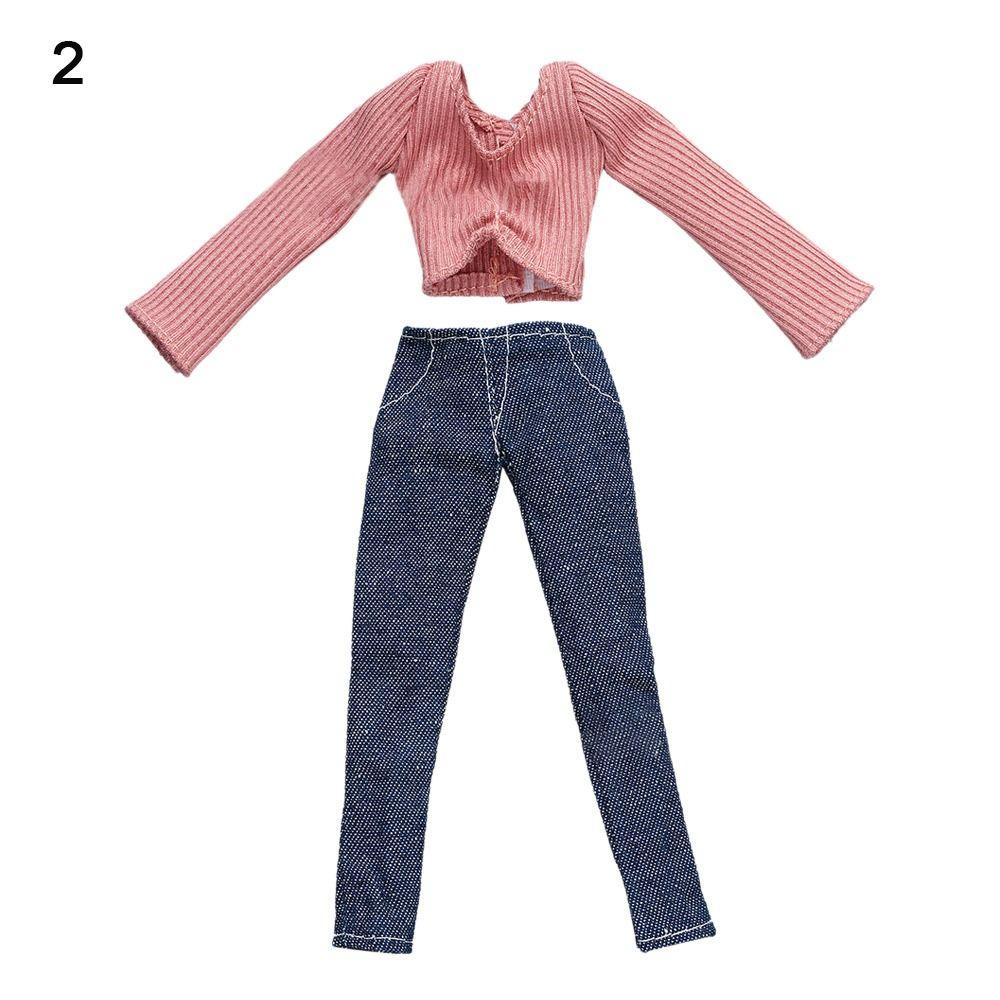 Одежда ручной работы Футболка Юбка Повседневная одежда Платье для куклы Свитер Джинсы Брюки Кукла 1/6 и кукла 29~32 см