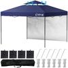 CYFIE брезент 3 м x регулируемая высота с 3-мя боковыми сиденьями УФ-тент с высокой водостойкостью, удобный для хранения, в комплекте футляр для палатки, 3 м, уровни, в комплекте,