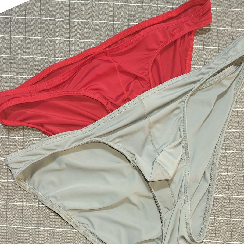 Men's Low Waist Breathable Ice Silk Triangle Briefs