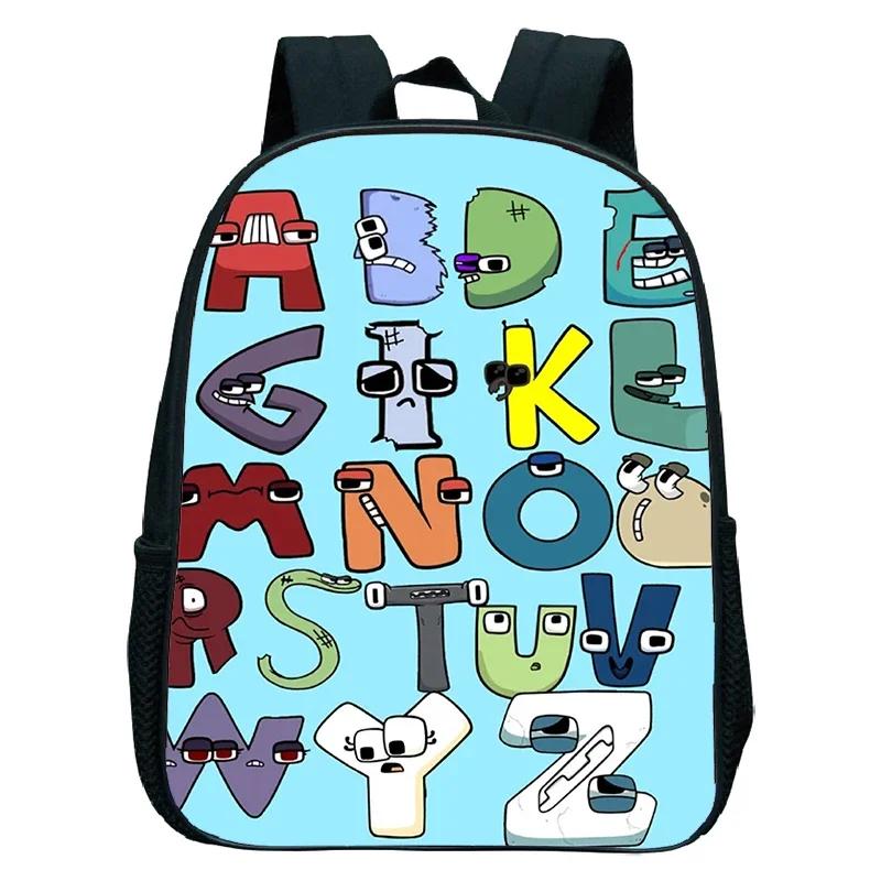 Мультяшный рюкзак для детского сада Водонепроницаемый рюкзак Печать Alphabet Lore Школьные сумки Рюкзаки для детского сада для мальчиков девочек Детская сумка