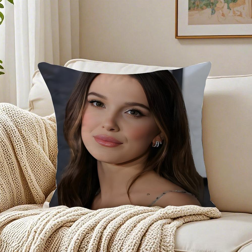 mMillie Bobby Brown Peripheral Cushion Cover Pillowcase Antidustmite living Room Sofa Decor Cushion Room