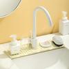 1 Silicone Faucet Drain Mat, Simple Solid Color Square Sink Anti-Splash Mat, For Kitchen, Bathroom Multi-Functional Drain Mat