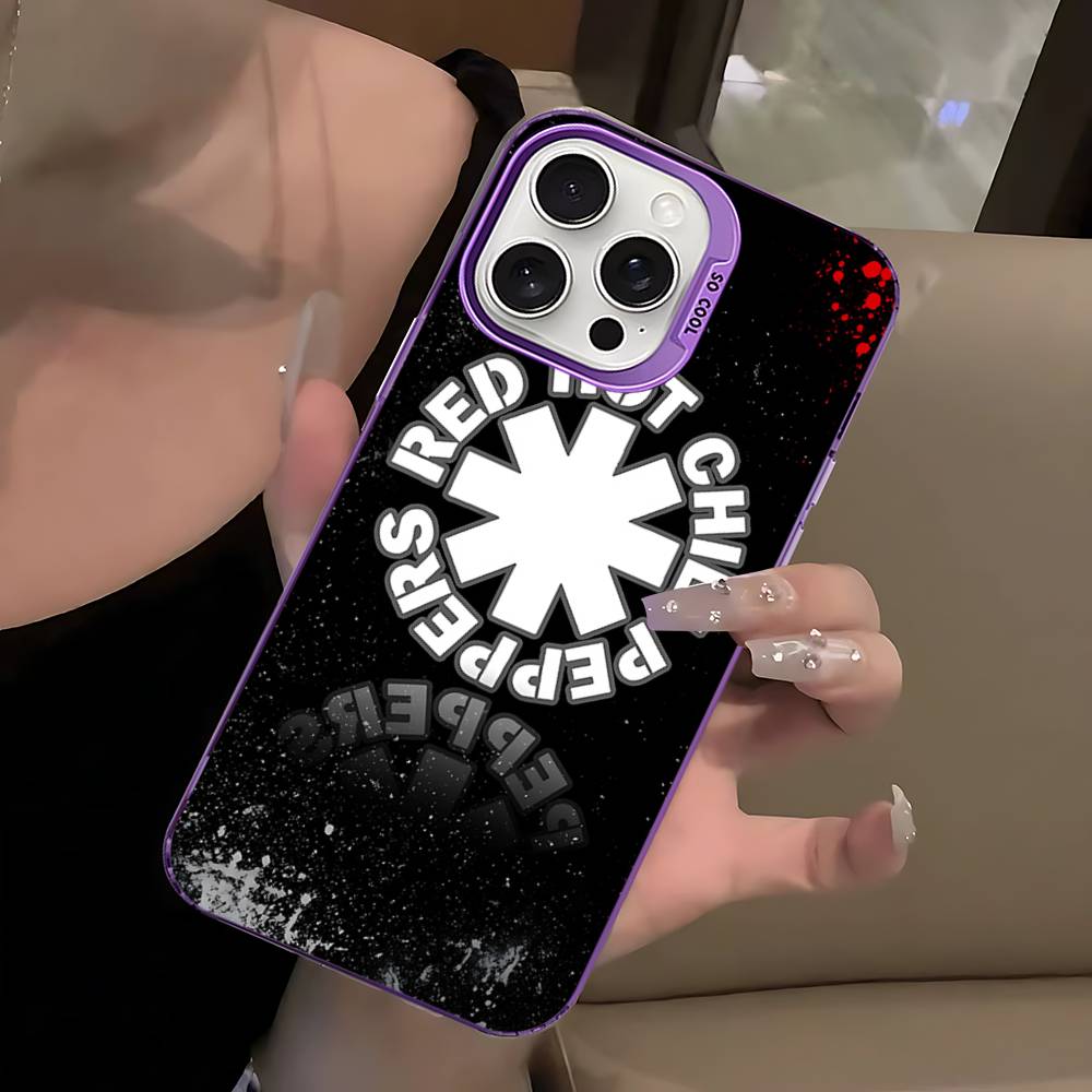 Чехол для телефона группы Red Hot Chili P-Peppers Цвет Серебристый Корпус Для IPhone 17 16 15 14 13 12 11 Pro Max Plus