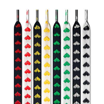 Роскошные брендовые плоские шнурки с сердечками, тесьма, шнурки для кроссовок, ширина 1,2 см, повседневные шнурки из холста для женщин и мужчин для AF1 AJ1