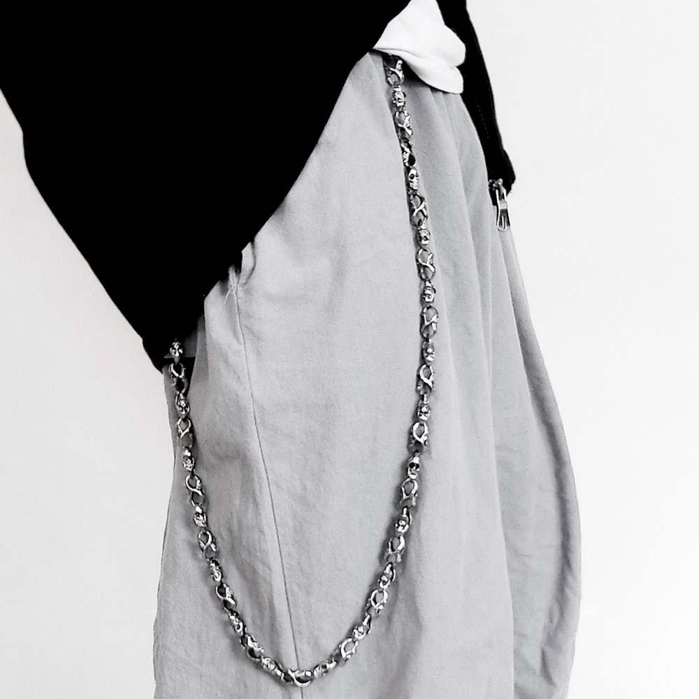 Cool Men's Jeans Chain Y2K Punk Zinc Zinc Alloy Waist Decor Vintage Skull Pants Chain Gift