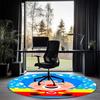 Plim Plim Printed Round Rug Carpet Chair Rug Area Rug Entryway Doormats,for Office Chair Living Room Bedroom Kitchen Room.
