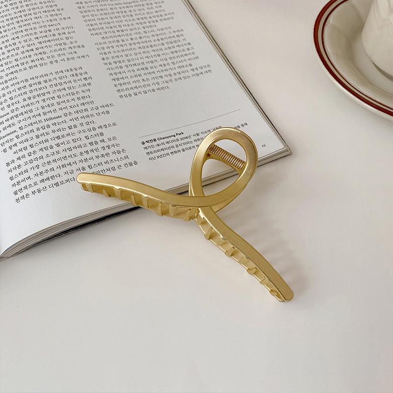 Korean Instagram large shark clip metal clip back head tray hair clip with all out side clip face wash hair accessories