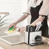 1pc Soap Dispenser For Kitchen Sink, 3-in-1 Sponge Holder For Kitchen Sink Caddy, Stainless Steel Kitchen Sink Organizer Tray Drainer Rack