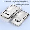 Aluminium Alloy Metal Frame Case For Nothing Phone 2A Case Matte Clear Acrylic Back Cover For Nothing Phone2A 5G Protect Bumper