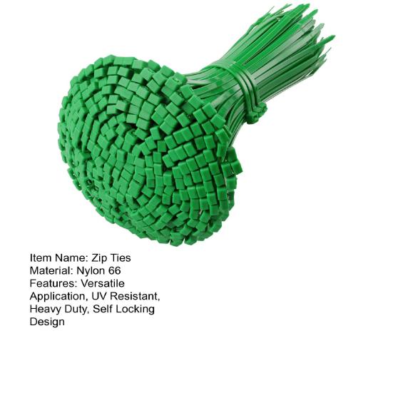 100 Pcs Nylon Zip Ties UV Resistant Self Locking Zip Ties Heavy Duty Plant Ties Cable Ties for Christmas Garden Plants Fence Holiday Lights