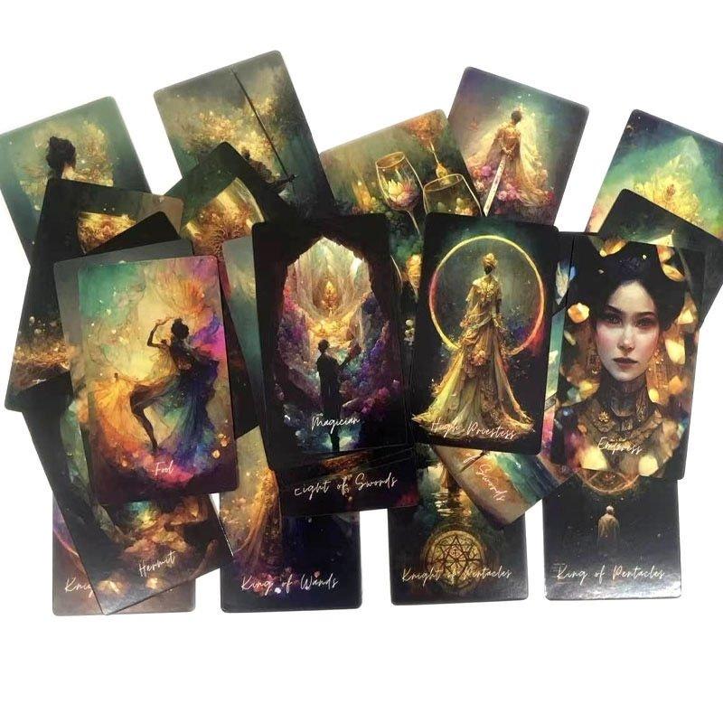 12x7 см Колода Таро Lune de Univers с путеводителем, уникальные карты Таро, 78 карт Таро, индивидуальный дизайн, колода Оракула, колода Таро