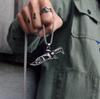 Men'S Stainless Steel Jewelry Dagger Skull Necklace Pendant Titanium Steel