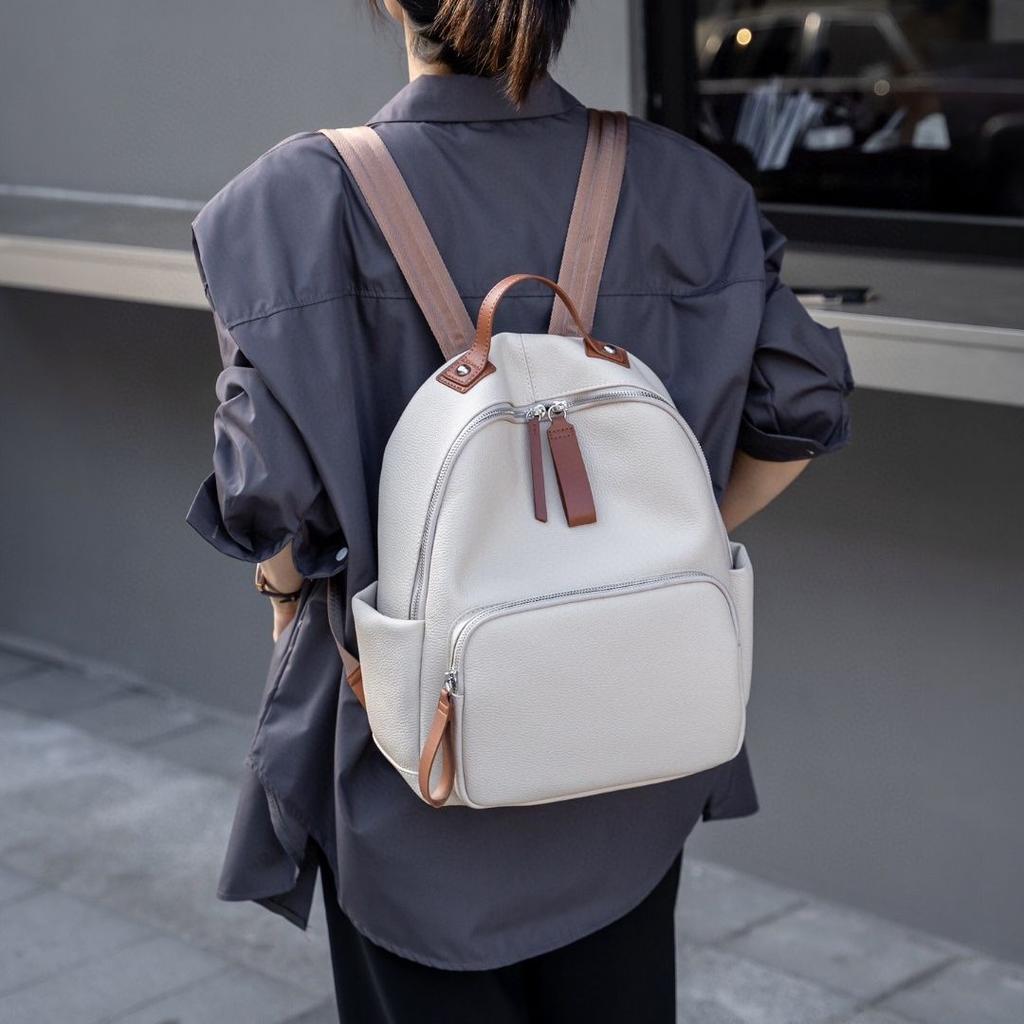 Top Layer Leather Backpack Female Backpack Isn Bookish Schoolbag Travel Backpack Computer Bag Female