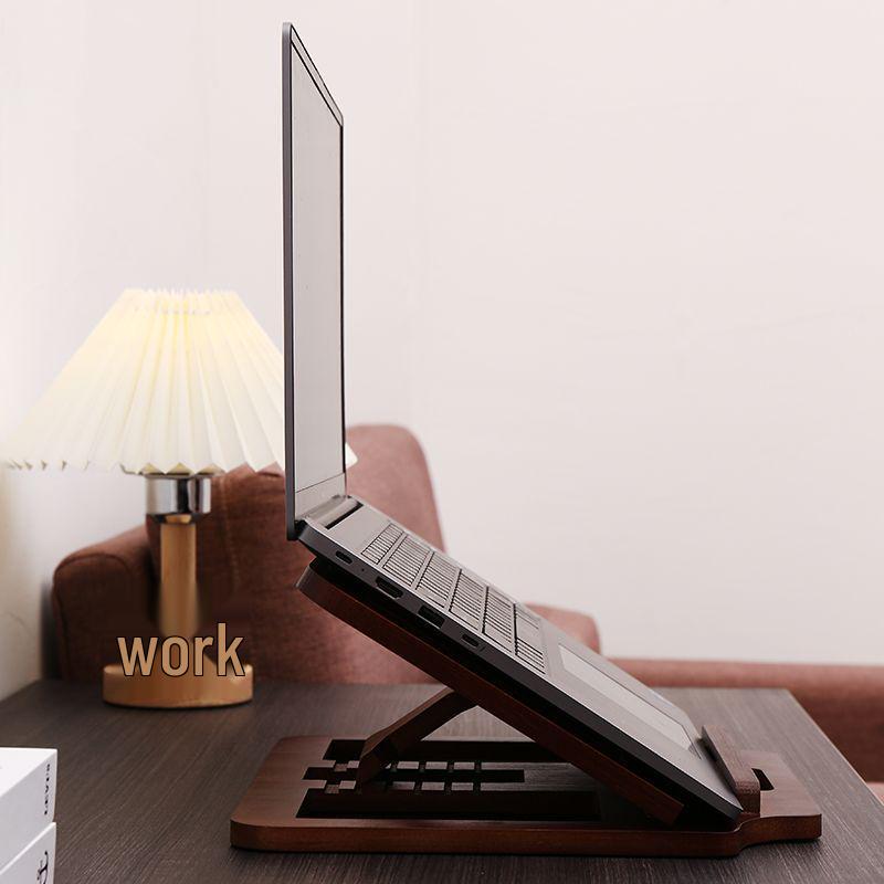 2025 Portable Solid Wood Folding Laptop & Tablet Stand with Cooling Riser